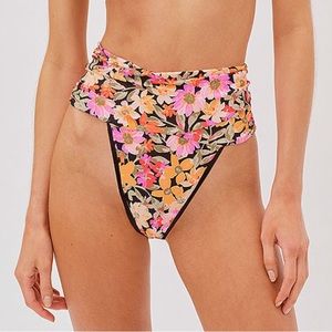 FOR LOVE & LEMONS Vienna Floral High Waist Swim Bottom